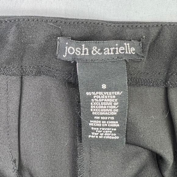 💥Josh & Arielle Black Crop Pants with Tassel Trim Women's size 8 - Picture 5 of 9